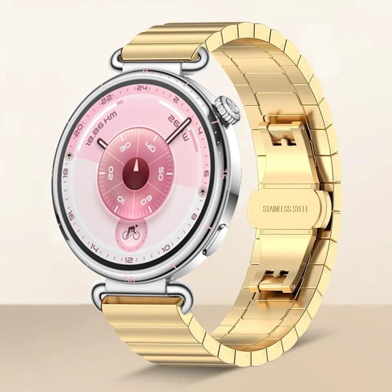 18mm Stainless Steel Strap For Huawei Watch GT6-5-4 41mm Metal Women High-end Band For Huawei Watch 5/GT5Pro 42mm Xiaomi S4 41mm