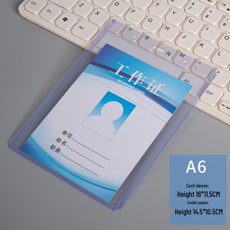 Double-Sided Transparent ID Holder with Lanyard for Student, Access, or Conference Pass and QR Code Tag