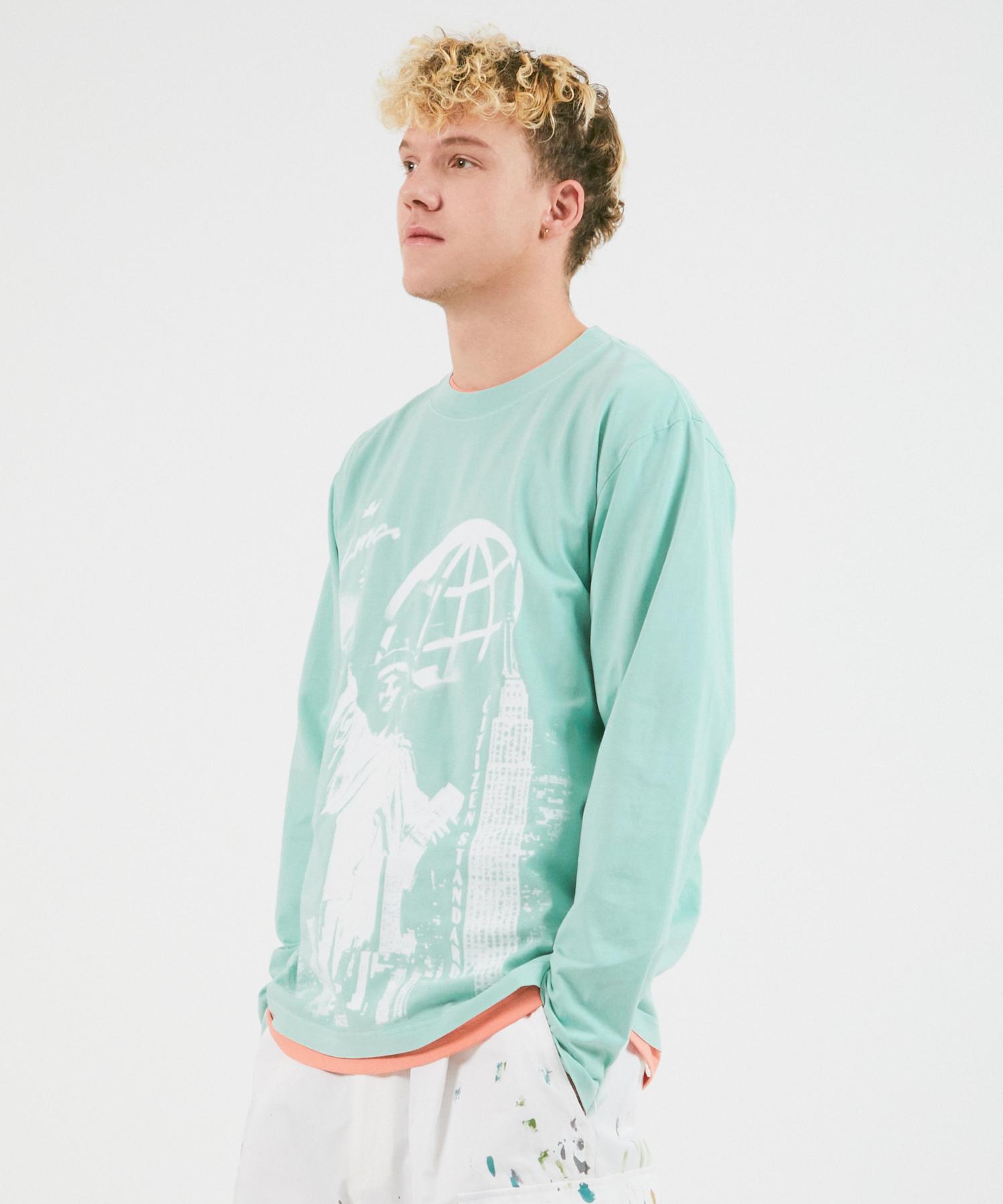 Lmc Overdyed Liberty Long Slv Tee Teal Teal/Xl