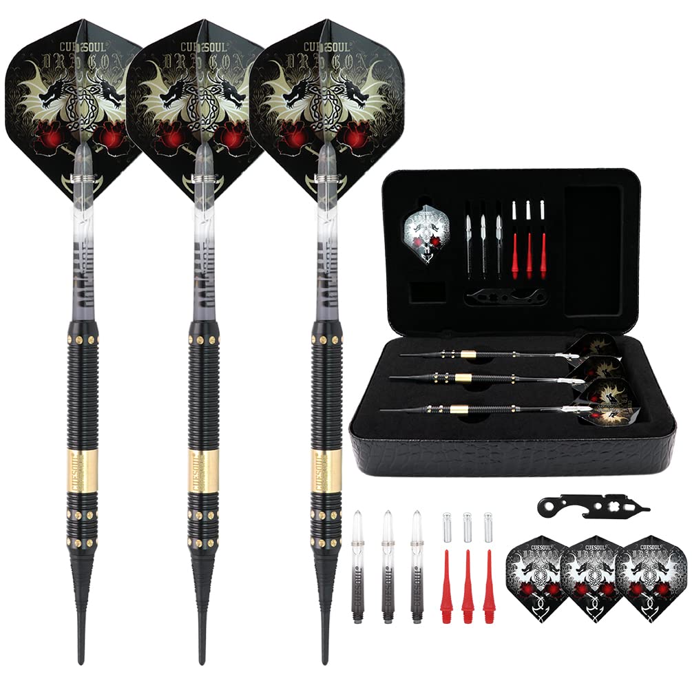 CUESOUL Dragon Deluxe Soft Tip Darts Set, 16g B1105