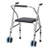 Stainless Steel Rollator Walker with Seat and Wheels - Rehabilitation Support Frame