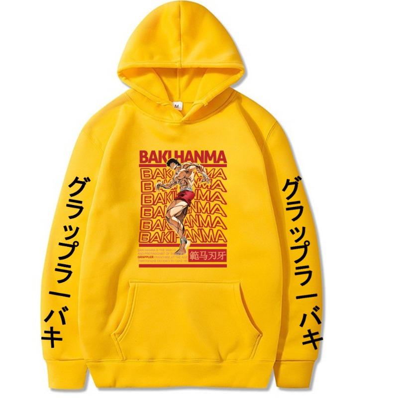 Hanma Baki Hoodies Women Men Long Sleeve Hooded Sweatshirts Unisex Cool Casual Streetwear Y2K Street Fashion Clothing