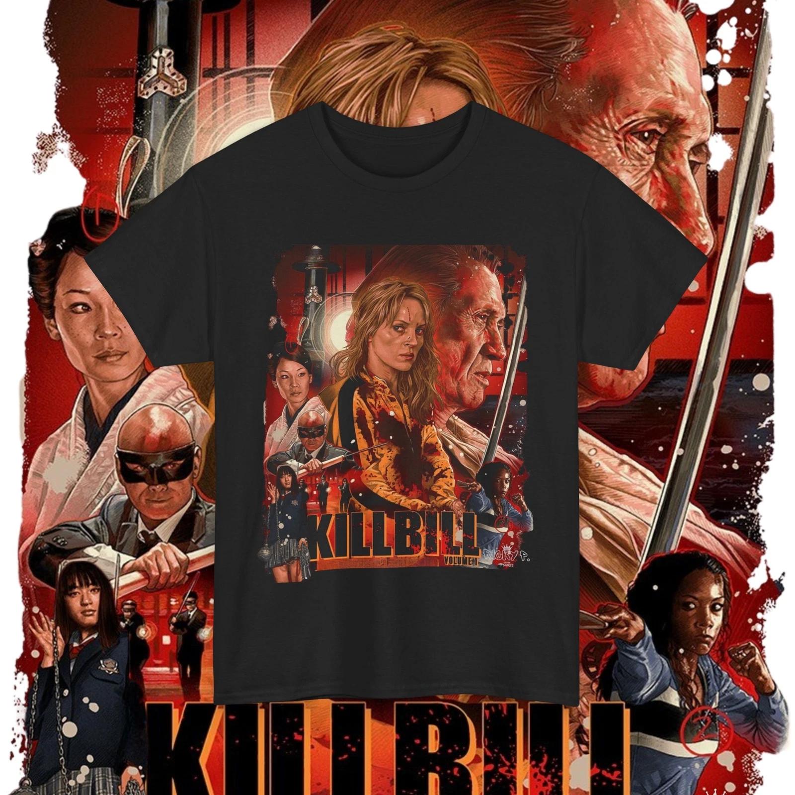 Kill Bill Volume 1 Movie Quentin Tarantino 100% Cotton T-shirt Mens Tees Top Unisex Heavy Cotton Tee L