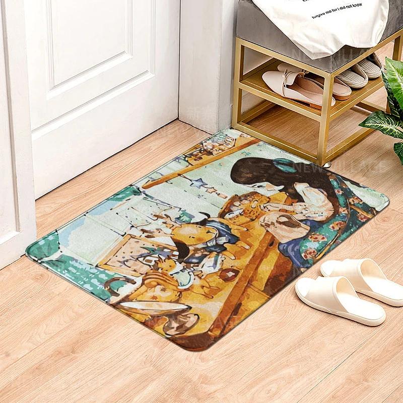 House Entrance Carpet Home Doormat Modern Nordic Style Room Bath Mat Foot Mat Bathroom Non-slip Mat Kitchen Water Absorption Mat