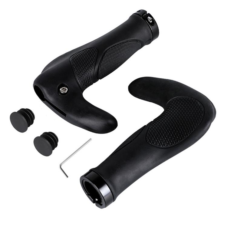 Ergonomic Bicycle Grips Handlebar TPR Non-Slip MTB Grips Mountain Bike Cycling Hand Rest Shock Absorption Bar End