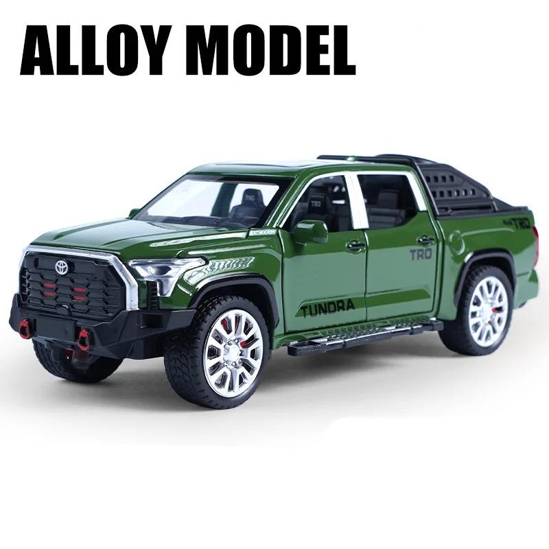 Xmwcj1 1:32 Toyota Tundra Pickup Car Model Diecast & Toy Metal Off-Road Vehicles Car Model Simulation Sound Light Childrens Toy Gift