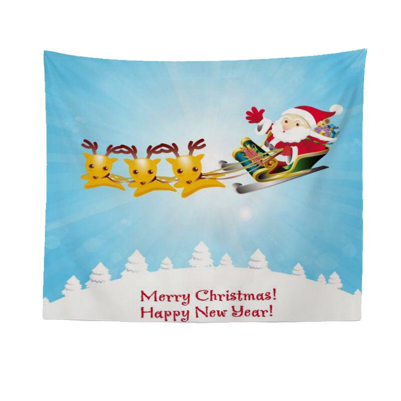Foreign Trade Beach Towel Wall Hanging Cloth Christmas Santa Home Printed Tapestry