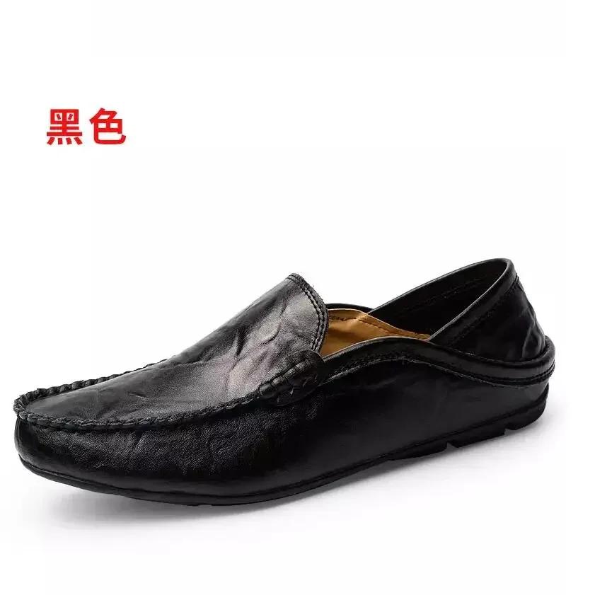 Italian Summer Hollow Shoes Men Casual Luxury Brand Genuine Leather Loafers Men Breathable Boat Shoes Slip On Moccasins