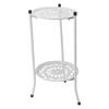 50cm Double Layer Plant Stand Iron Multifunctional Flower Rack Flower Shelf for Balcony Entryway