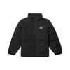 Black Stand Collar Multi-Pocket Quilted Insulated Puffer Jacket VN000H22BLK
