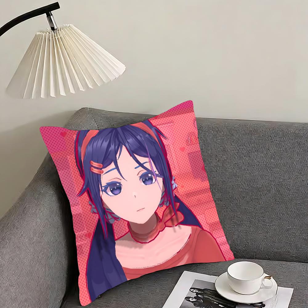 Video Game M-MiSide Mita Cushion Cover Reversible Plush Pillow Cover – For Car, Sofa, Bedroom, Perfect As a Gift.