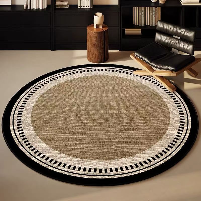 Circular Living Room Carpet Sofa Coffee Table Mat Study Room Swivel Chair Mat Bedroom Bedside Floor Mat