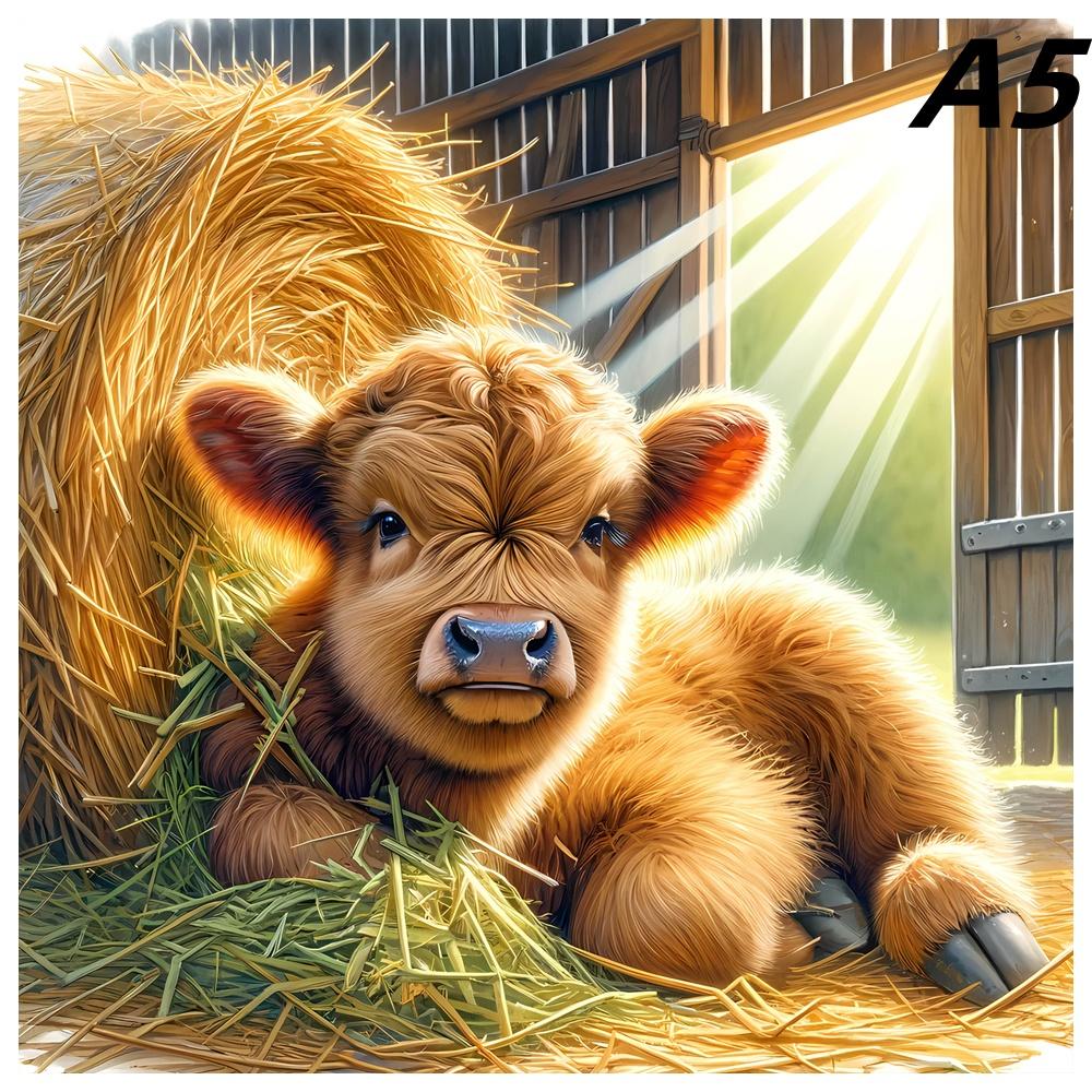 Non-Toxic Square Highland Cows Wooden Puzzle Adults Board Home Decor 3D Entertainment Brain Trainer Toy Jigsaw Puzzles Montessori