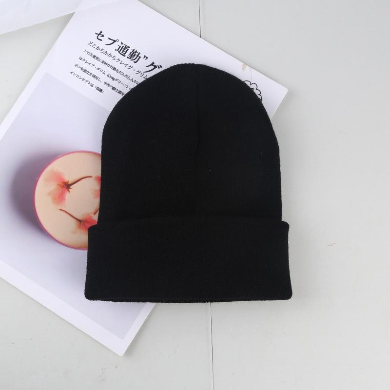 2pcs Light Board Knitted Hat Winter Wool Hat Men's And Women's Warm Hat