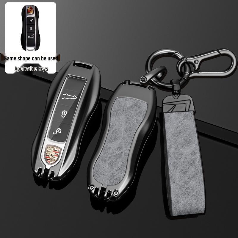 Porsche Macan, Cayenne, Panamera, 718/911 Full Wrap Key Shell Case & Chain