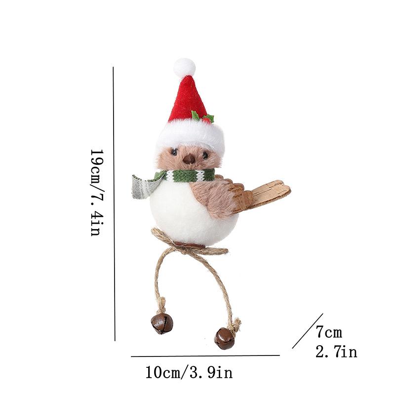 Christmas Tree Flocking Hanging Ornaments Xmas Tree Pendants Christmas Decoration New Year 2026 Party Decor Navidad Gifts 7