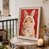 Handmade DIY Pearl Painting Photo of The Little White Rabbit Theme Bedroom Living Room Frameless Diy Handmade Sticky Diamond Creative Canvas Painting
