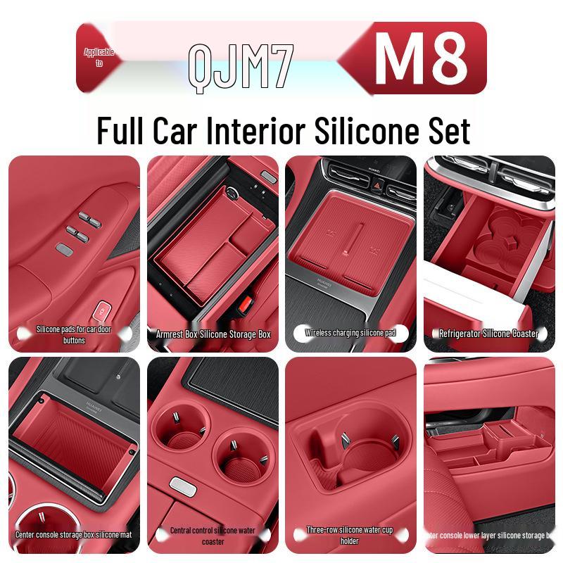 Fits 26 AITO M7/M8 Models: Central Control Wireless Charging Silicone Pad Upgrade Set