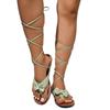 Summer Hot-selling New Pearl Bow Flat Women's Sandals Fashionable Versatile Toe Straps Sandals Multi-color