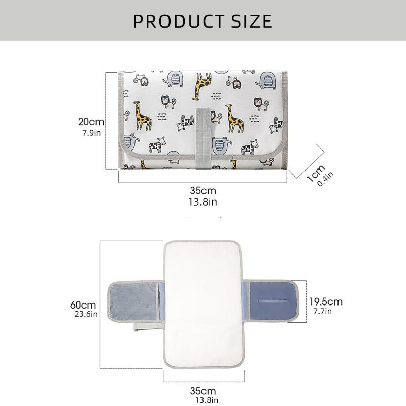 Travel Friendly Infant Changing Mat Super Absorbent Watertight Baby Diaper Changing Pad Multifunction Mom Bag for Pram