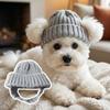 Knitted Pet Hat with Ear Holes Winter Warmer Dog Hat Elastic Puppy Beanie Cap Christmas Pet Thermal Accessories for Dogs & Cat