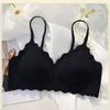 Women Seamless Invisible Thin Wireless Comfortable Push Up Sleep Bra With Thin Straps