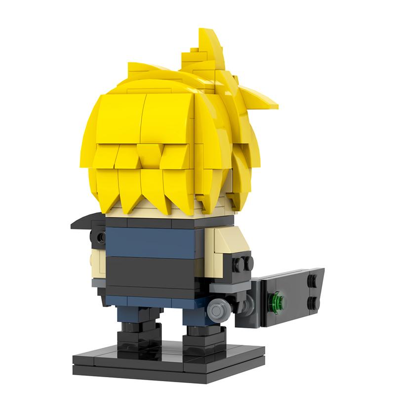 MOC FF Game Figure Bricks Cloud Tifa Aerith Shinra Heads Compatible Building Blocks Friends Gift Toys For Children Adult Pendant