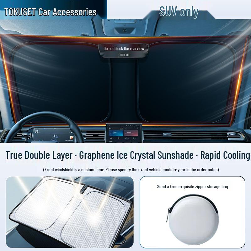 Car Umbrella Sunshade: Heat Insulation & Blackout Curtain for Windshield