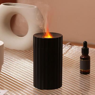 Aroma difuzér Lampa na esenciální oleje 100ml USB Přenosný Zvlhčovač vzduchu S barevným plamenem Noční světlo Plamenový difuzér Pro Esenciální