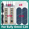 Compatible For Eufy Omni C20 Vacuum Parts Main Roller Side Brush Hepa Filter Mop Cloth Dust Bag Accessories