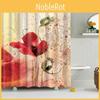 Fabric Bathroom Waterproof Shower Curtain Sheer Panel Decor 12 New Hooks