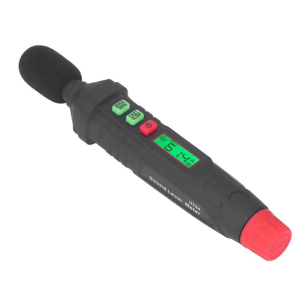Sound Level Meter Decibel Noise Detection Mini Portable 30dB 130dB with Backlit Display HT64