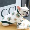 Warm Velvet Clothing Strawberry Bear Print French Bulldog Plaid Vest Clothing Supplies Pitbull Chihuahua Puppy Accessories