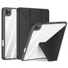 Case for iPad Pro 12.9 (2022) - TPU+PC+Leather/PU, Black, Shockproof