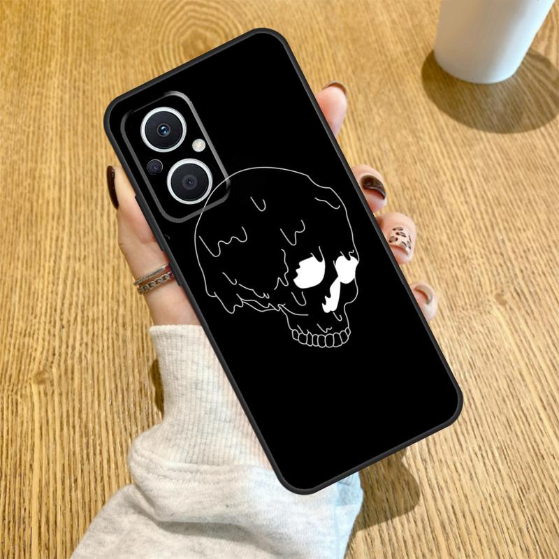 Black Aesthetic Skeleton Digital Art Funda For OPPO Reno 10 11 12 13 14 Pro 14F 13F 12F 11F 7 8 Lite OPPO Find X5 X8 X9 Pro Case