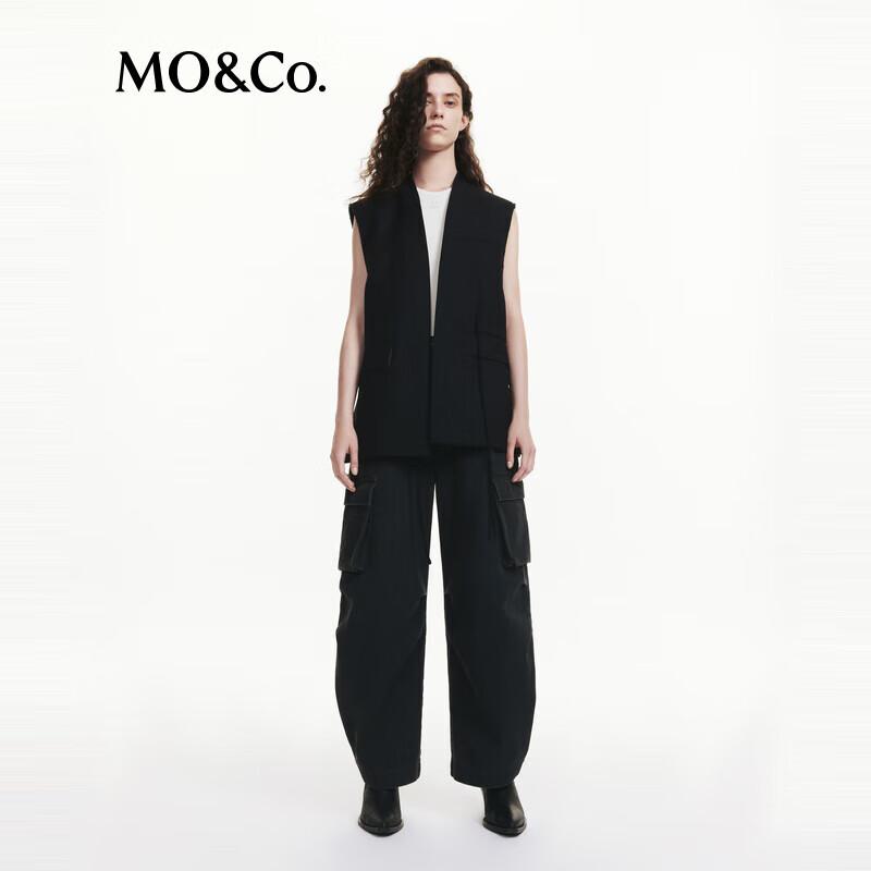 MO&Co. New Chinese Style Wide-Shoulder Frayed Vest