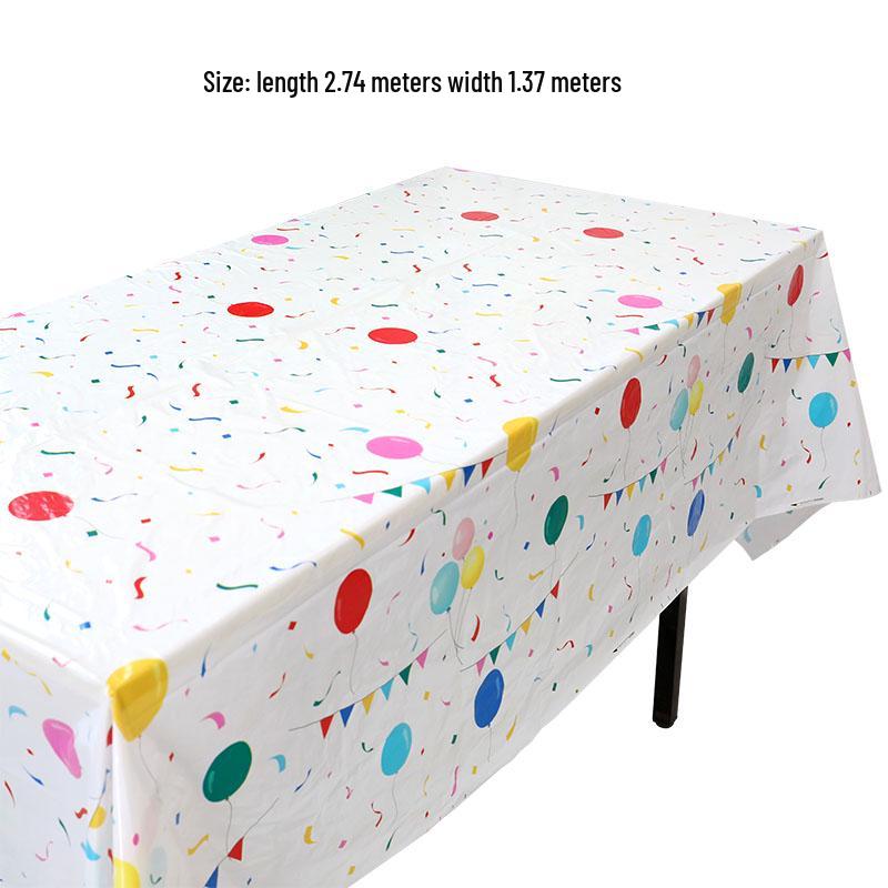 Kids' Party Disposable Tableware: Birthday Tablecloth, Cake Plates, and Dessert Table Decor