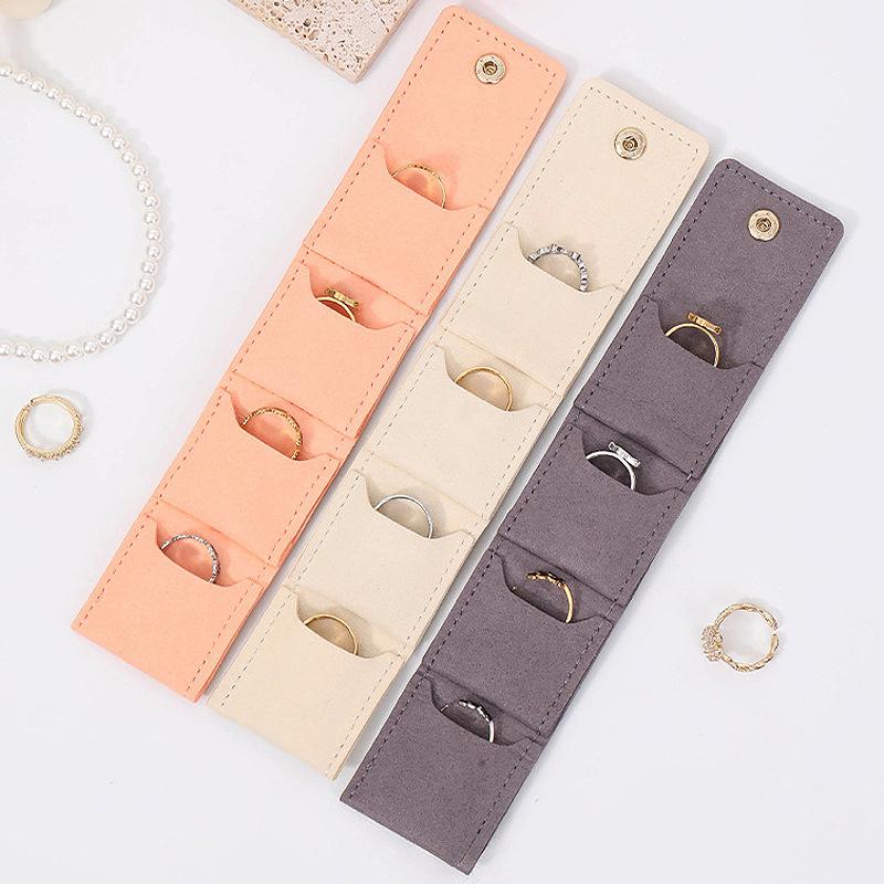 4 Fächer Schmuckaufbewahrungstasche Tragbare Mini-Schmucktasche Ohrringe Halskette Ring Organizer Tasche Reise Schmuckaufbewahrungskoffer