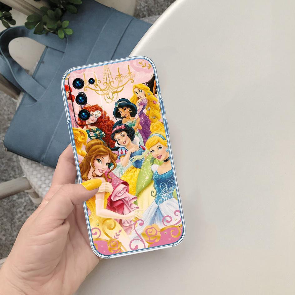 CJ42 Disney Princess Soft Shell Transparent Phone Case for Samsung Galaxy A04 A04S A14 A23 A34 A54 M23 M33 M52 M53
