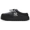 New York Yankees Abrasion-Resistant Slip-Resistant Vintage Diamond Pattern Embossed Cotton Mules Unisex Black Sneakers 3AWBQWM46-50BKS