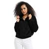Campus Sutra Women' Fleece Hoodie with ZipClosure for Casual Wear Hooded Neck Long Sleeve Zipper Closure