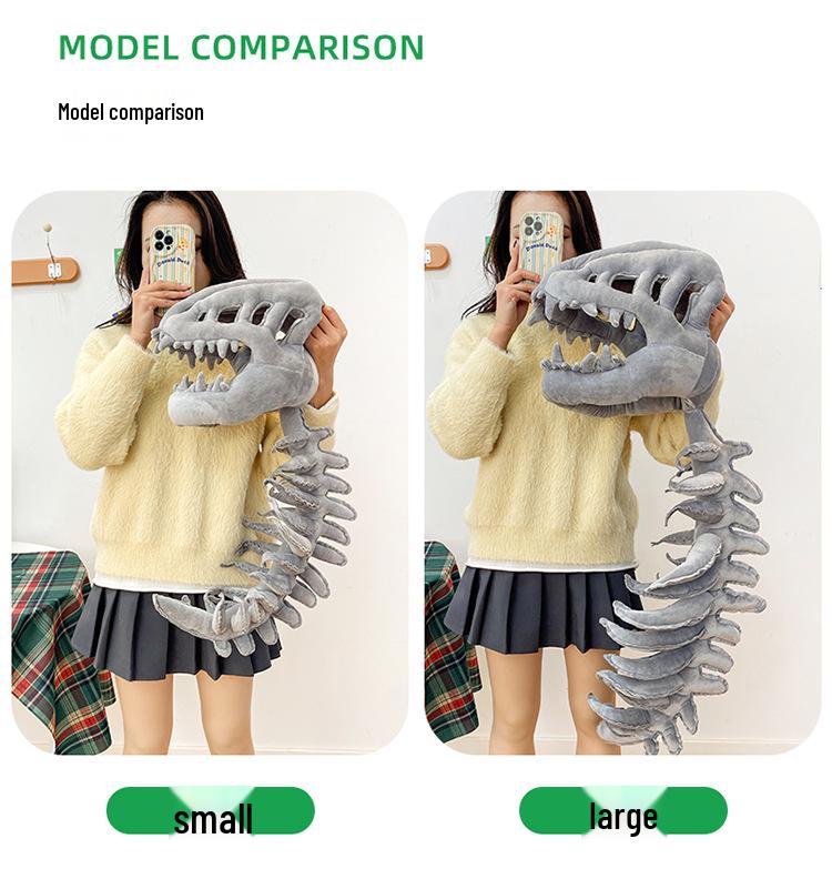 Lu Han Dinosaur Plush: Funny Skeleton Hat & Mask