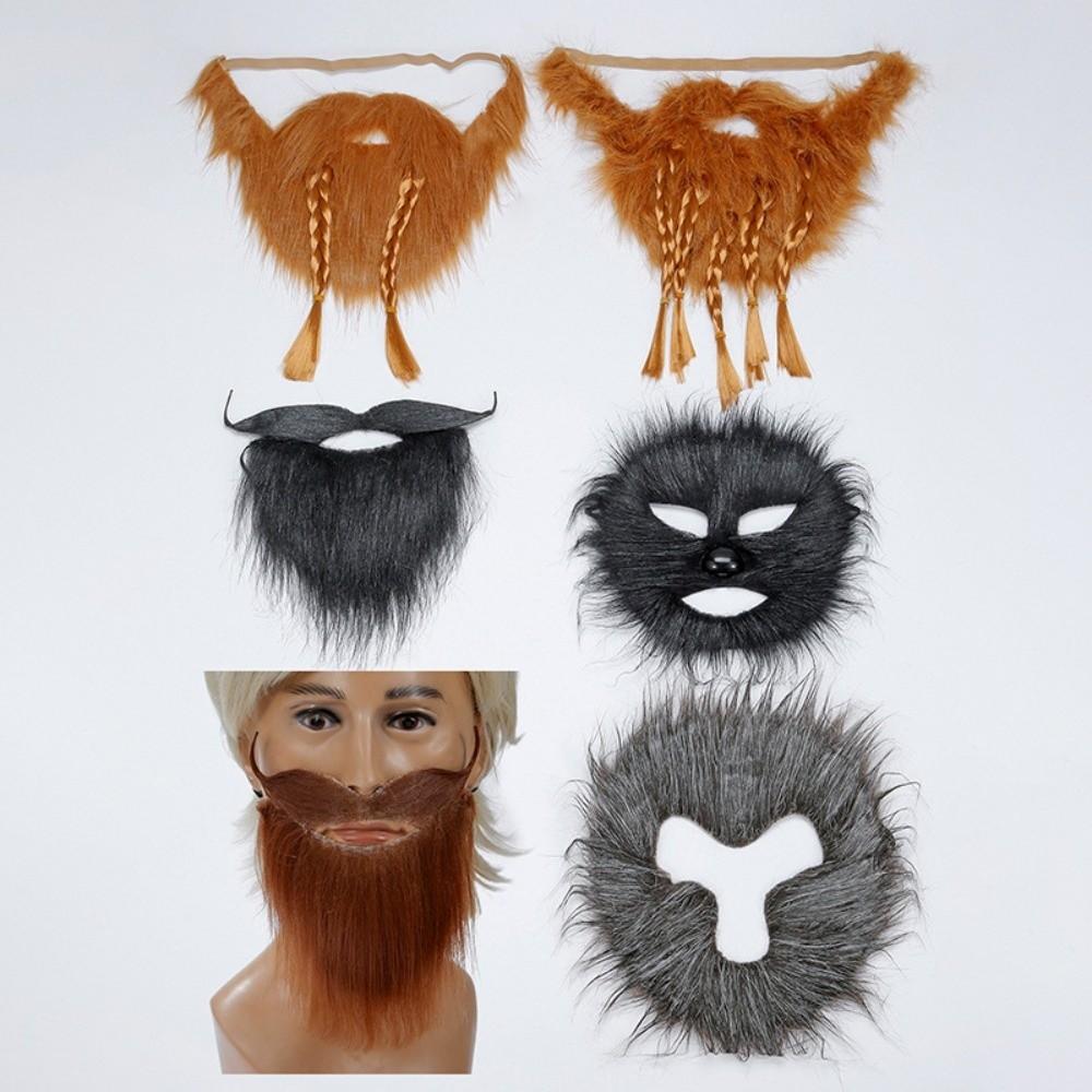 Artificia Halloween Fake Mustache Vivid Viking Braided Beard Realistic Fake Beard  Carnivals