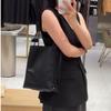 Minimalist Lambskin Tote Bag - Casual Commute, Thin Strap, Large Capacity, Women's Shoulder Shopping Bag.