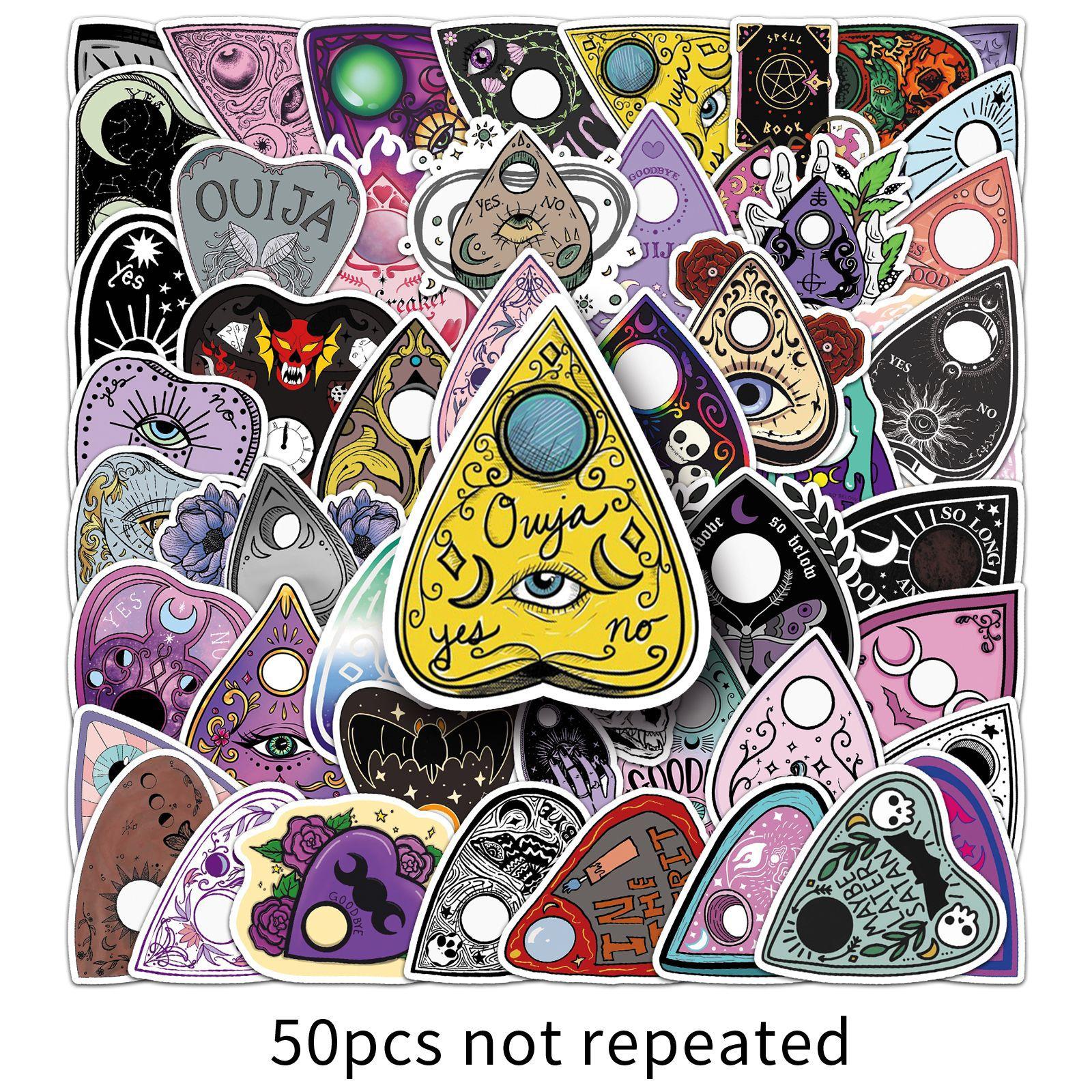

50 Pieces of Spirit Board Graffiti Stickers Personalized Magic Creative Decoration Mobile Phone Water Cup Waterproof Stickers