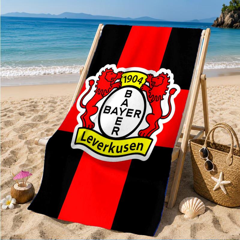 Bayer Football Club Printed Microfiber Beach Towel, Soft And Absorbent, Quick-Dry, Ideal for Summer Travel, Beach Essential, Swimming Pool