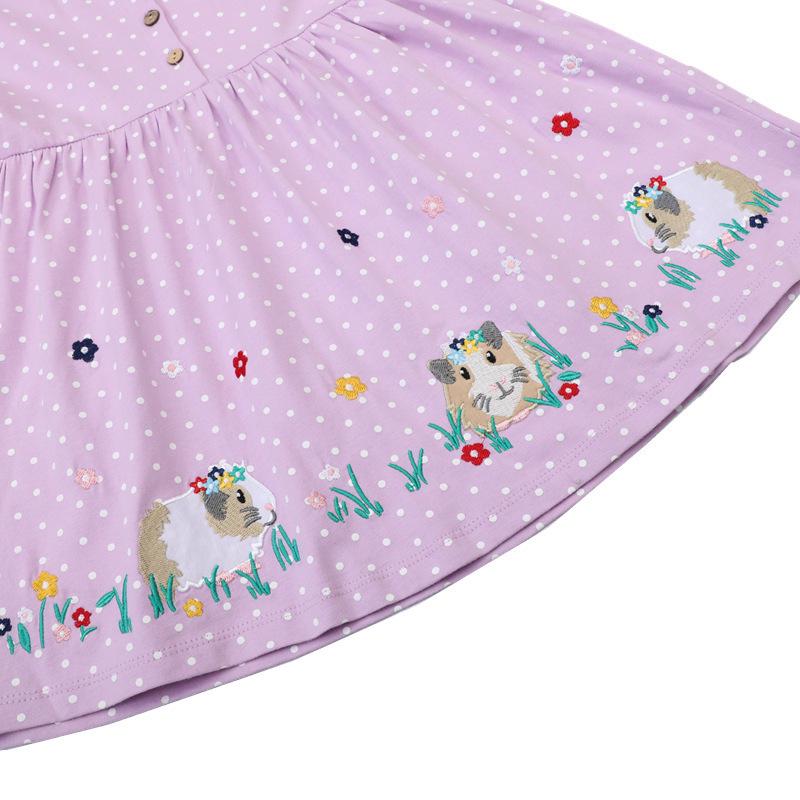 26-Year Novel Girls' Dress: European & American Knit Cute Embroidered Skirt