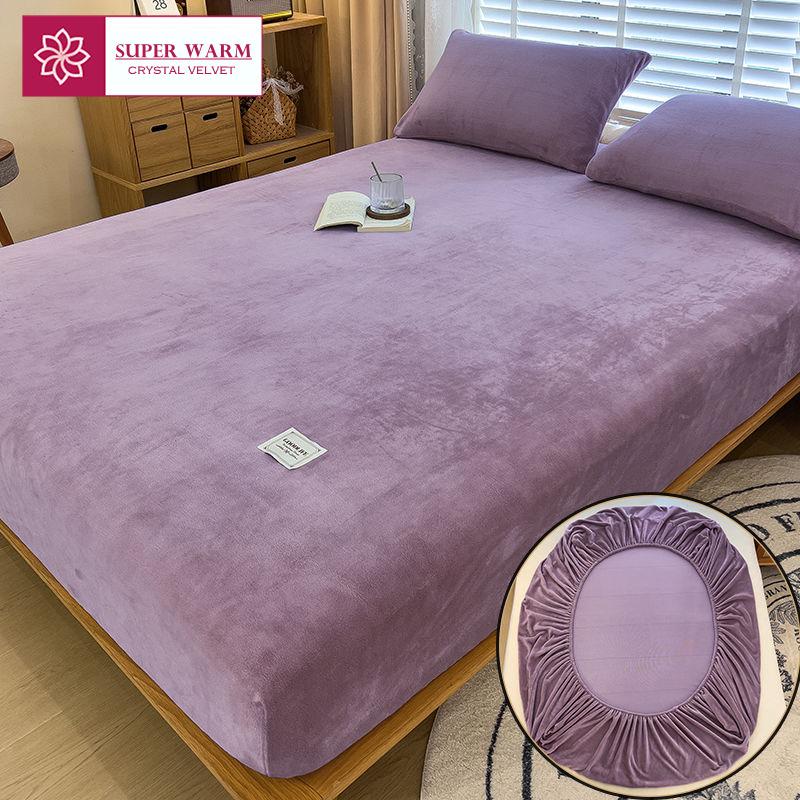 

Теплая Зимняя Бархатная Флисовая Простыня На Резинке Эластичный Наматрасник Для Пары Двухместное Постельное Белье Роскошная Двуспальная Простыня 160x200 160x200cmWith2xpillowcase