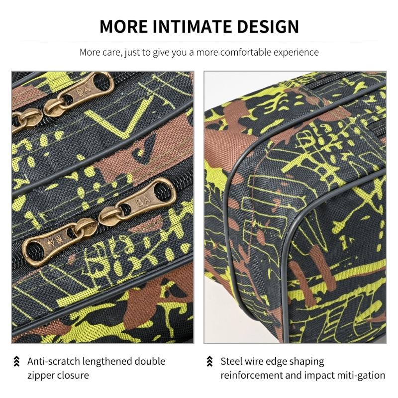 Portable Folding Outdoor Waterproof Tackle Storage Rod Bag Oxfordcloth Fishing Rod Case Multiple Layers Fishing Rod Bag