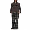 Lambswool Diamond Pattern Retro Round Neck Sweater - Autumn/Winter Casual Knit Top